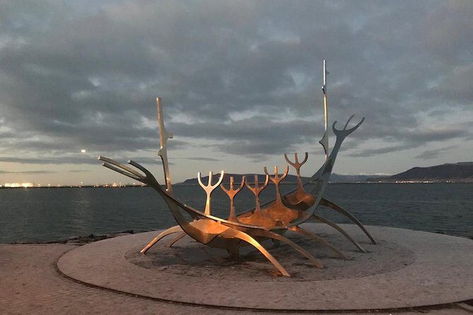 Blue Lagoon & Reykjavík Sightseeing - PRIVATE TOUR - Sun Voyager by the water: a hope-filled sculpture stop