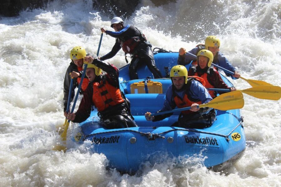East Glacial River Extreme Rafting - The finish: hot Icelandic meat soup after the ride