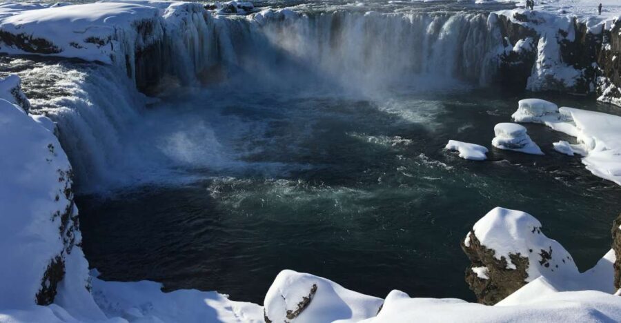 From Akureyri: Lake Myvatn and Godafoss Guided Tour - Goðafoss: where the waterfall hits hardest