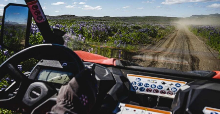 From Geysir: Geysir Buggy Adventure - Rolling up toward the highlands: glacier and Skjaldbreið Volcano views on the way
