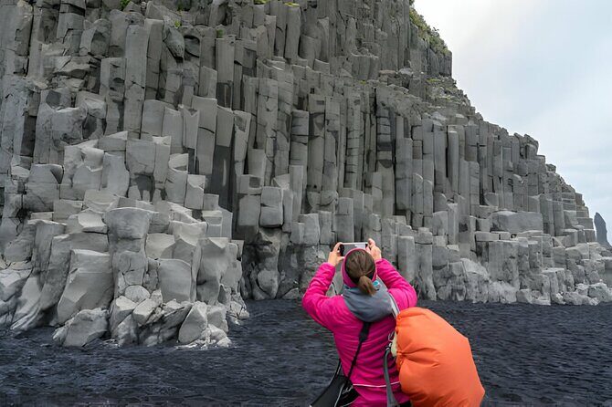 From Reykjavik: Full Day Private South Coast Tour in Iceland - Reynisfjara black sand beach: basalt columns and big waves