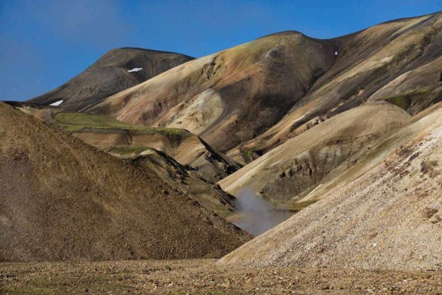 From Reykjavik: Landmannalaugar Day Tour by Luxury Jeep - The road toward Landmannalaugar: colorful mountains and steam-filled pauses