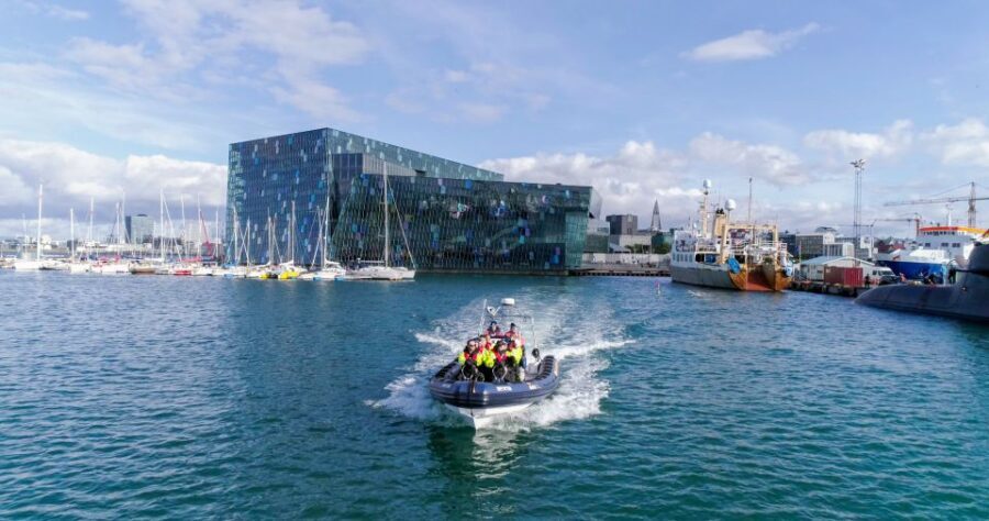 From Reykjavik: Whale Watching Tour by Speedboat - The city-to-sea transition: Harpa and Sun Voyager before Faxaflói Bay