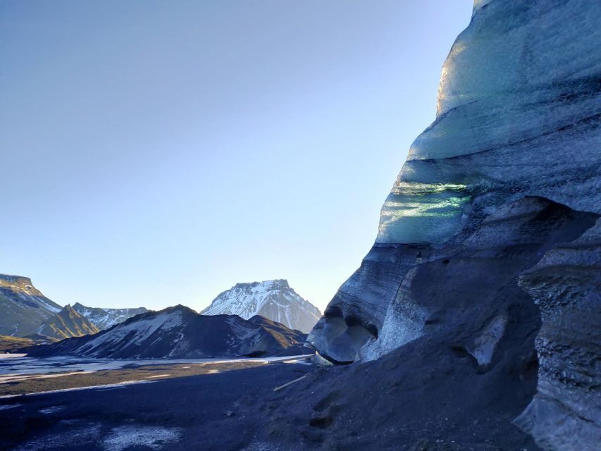 From Vik: Myrdalsjokull glacier and Katla Ice Cave Tour - Katla Ice Cave: Blue Ice, Volcanic Layers, and Why the Cave Size Can Vary