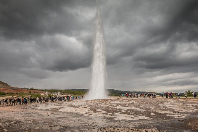Golden Circle and Glacier Snowmobile Experience from Reykjavik - Gullfoss walk: a 32-meter, two-level waterfall with tight timing