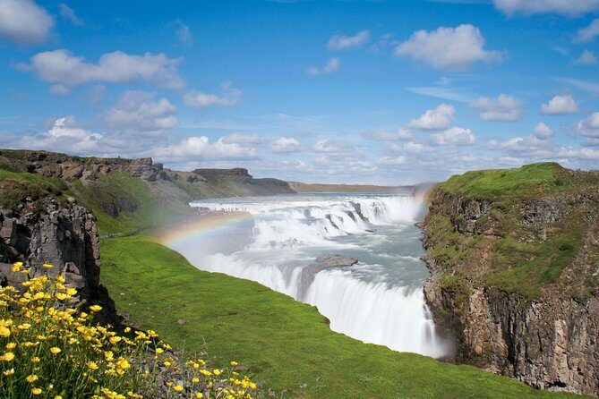 Golden Circle Day Trip with Fridheimar Greenhouse visit from Reykjavik - Gullfoss: where the water drops into a crevasse