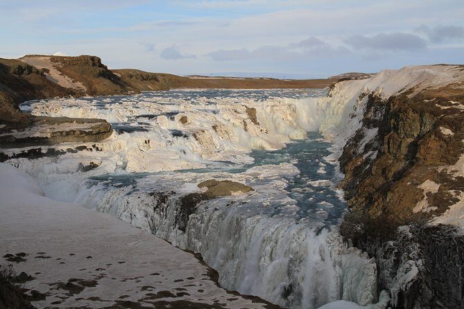 Golden Circle Glacier Super Jeep Tour / guided private tour - Gullfoss: the two-stage drop into a 70-meter basalt canyon