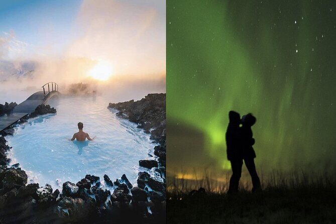 Golden Circle, Northern Lights and Blue Lagoon Tour with Ticket - Golden Circle stops: Thingvellir rift views, Gullfoss power, Strokkur eruptions, and Kerið