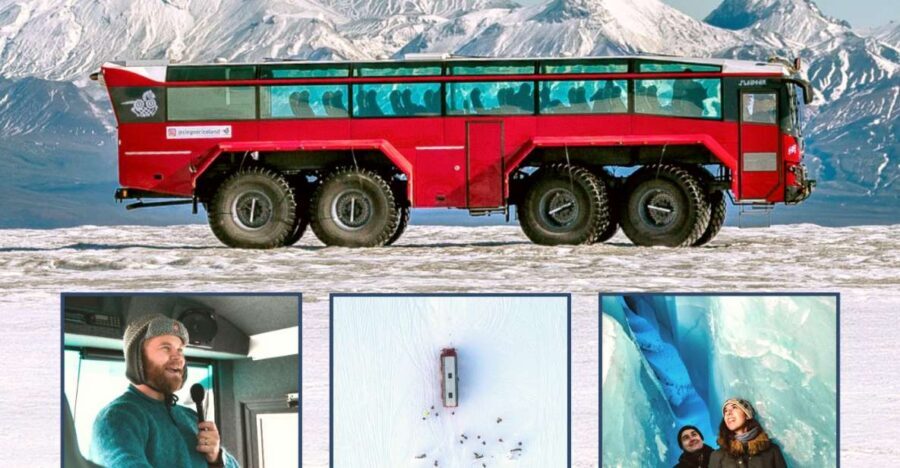 Gullfoss: Ice Cave and Glacier Tour in Glacier Monster Truck - Langjökull Glacier time plan: your stops, your photos, your breathing room