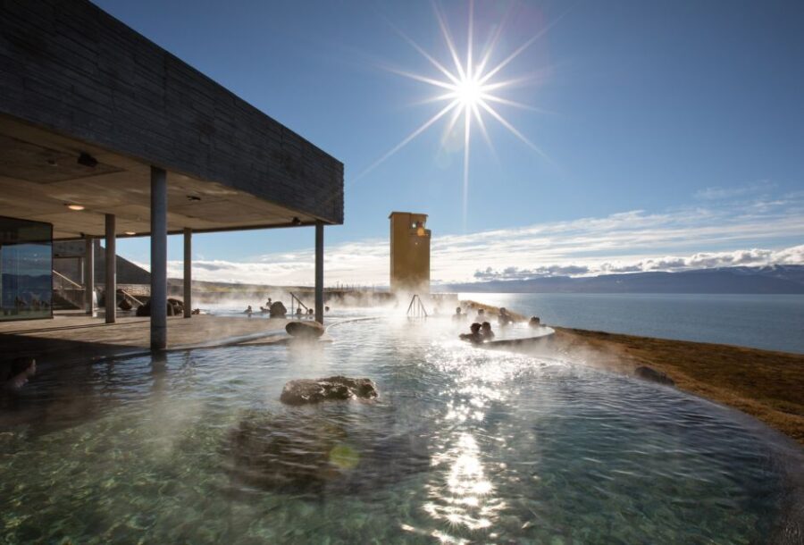 Husavik: GeoSea Geothermal Baths Entrance Ticket - Reception to locker: your first 10 minutes set the tone