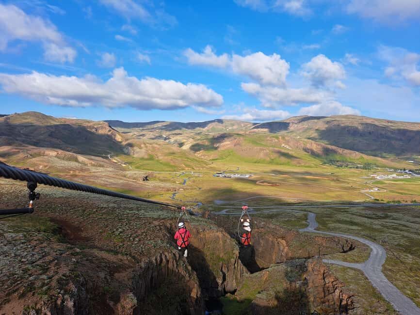 Hveragerdi: Mega Zipline Experience - Starting at Reykjadalur Café: easy to find, easy to organize