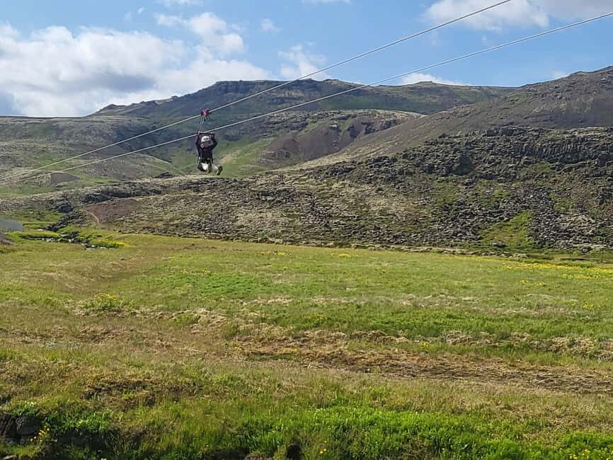 Hveragerdi: Mega Zipline Experience - The 13-metre free-fall option for puffin-level thrills