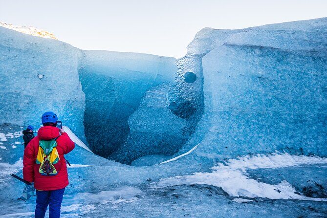 Ice Cave and Glacier Walk into Blue Glacier Canyon - Entering the Ice Cave: Color, Layers, and Time to See It