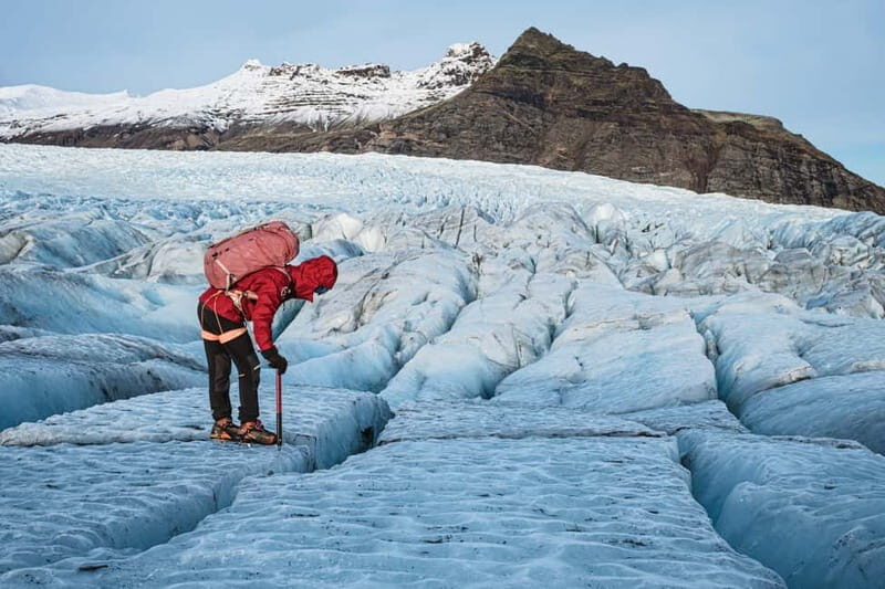 Iceberg Boat Tour, Glacier Hike & Jeep Adventure - Fjallsjokull glacier hike with crampons, helmet, harness