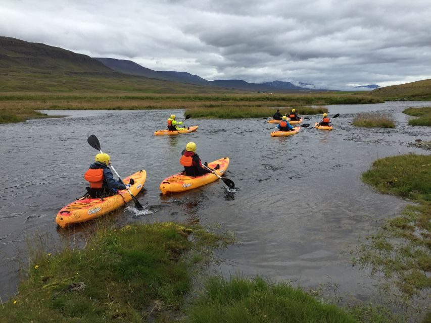 Icelandic Kayak Trip - Before you paddle: dry gear, a short ride upriver, then safety instructions
