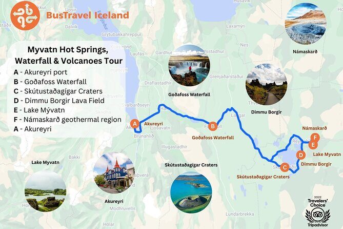Lake Myvatn, Hot-Springs & Godafoss Waterfall Tour from Akureyri - Góðafoss Waterfall: symbolism and close-up viewing