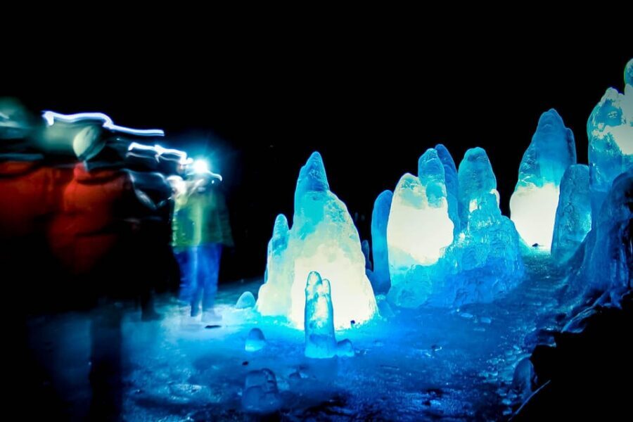 Lofthellir Ice Cave Super Jeep Tour - Inside Lofthellir: permafrost ice in a lava tube