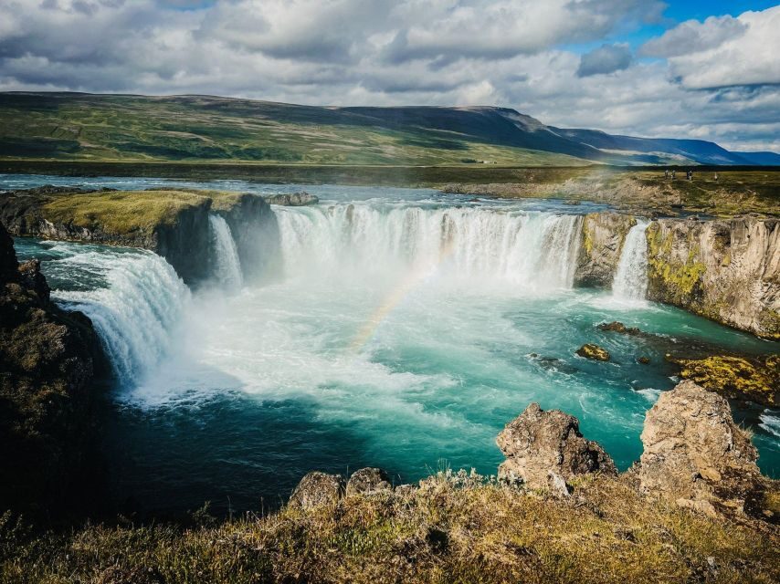 Port Akureyri: Godafoss Waterfall, Myvatn and Baths Tour - Goðafoss waterfall: history plus a classic Iceland photo stop