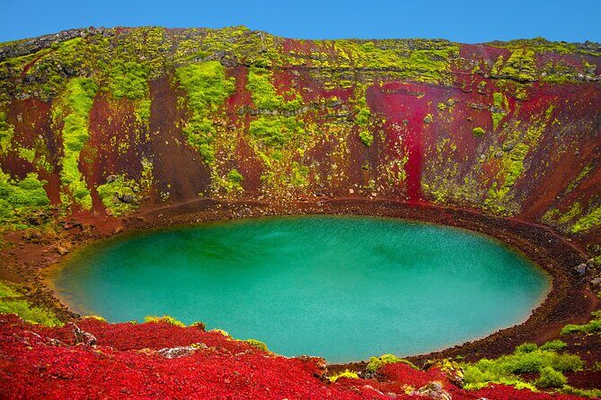 Private Golden Circle & Blue Lagoon tour - Kerid Crater: quick red-lava drama (ticket extra)