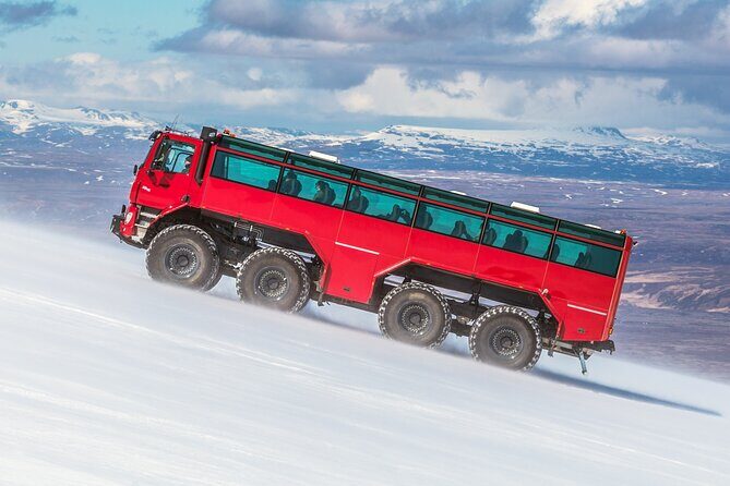 Red Glacier Monster Truck on Langjokull Glacier from Gulfoss - From Highland Bus to the Sleipnir Truck: What the Ride Feels Like