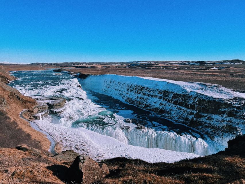 Reykjavík: Golden Circle, Secret Lagoon, & Friðheimar Tour - Gullfoss waterfall: when the walk-down might close