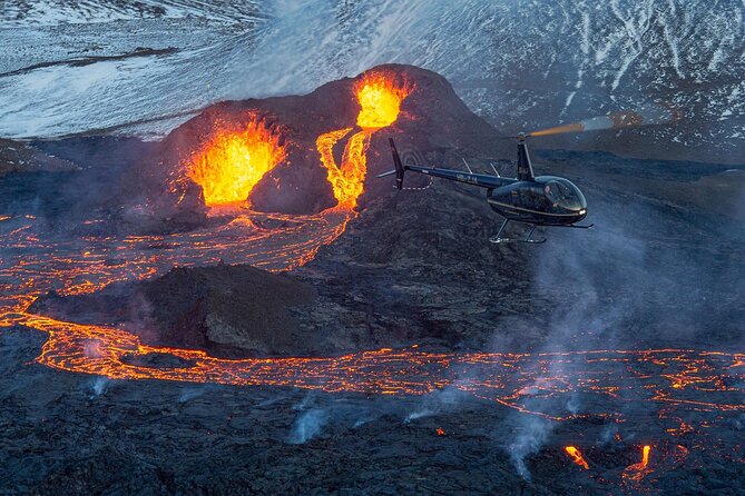 Reykjavik Helicopter Private Tour of Volcanoes - Stop 1: Overflying craters and older lava fields on Reykjanes