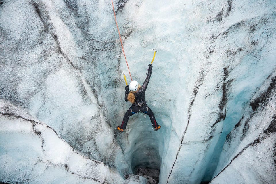 Reykjavík: Sólheimajökull Glacier Hike & Ice Climbing Intro - Ice Climbing Intro: Learning the Axe and Ascending a Natural Wall