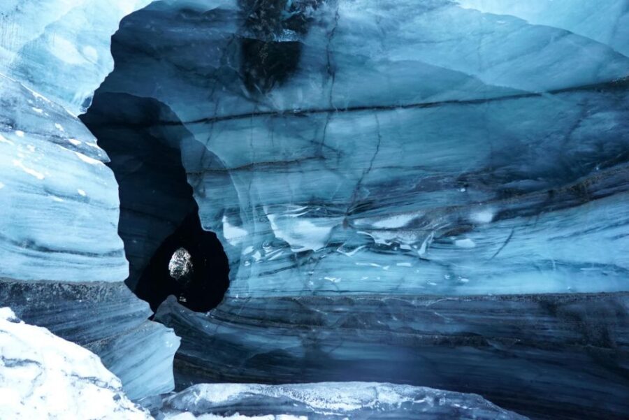 Reykjavik: South Coast and Katla Ice Cave Small Group Tour - Katla Ice Cave walkthrough: helmets, crampons, and changing ice