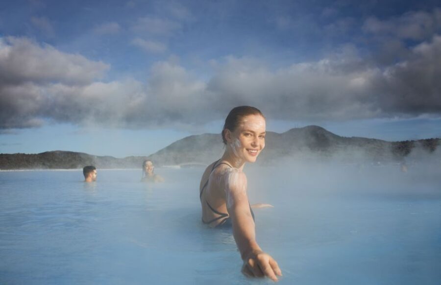 Reykjavík: Volcano Hike, Visit Grindavík and Blue Lagoon - Blue Lagoon comfort entry: silica mask, towels, and one drink