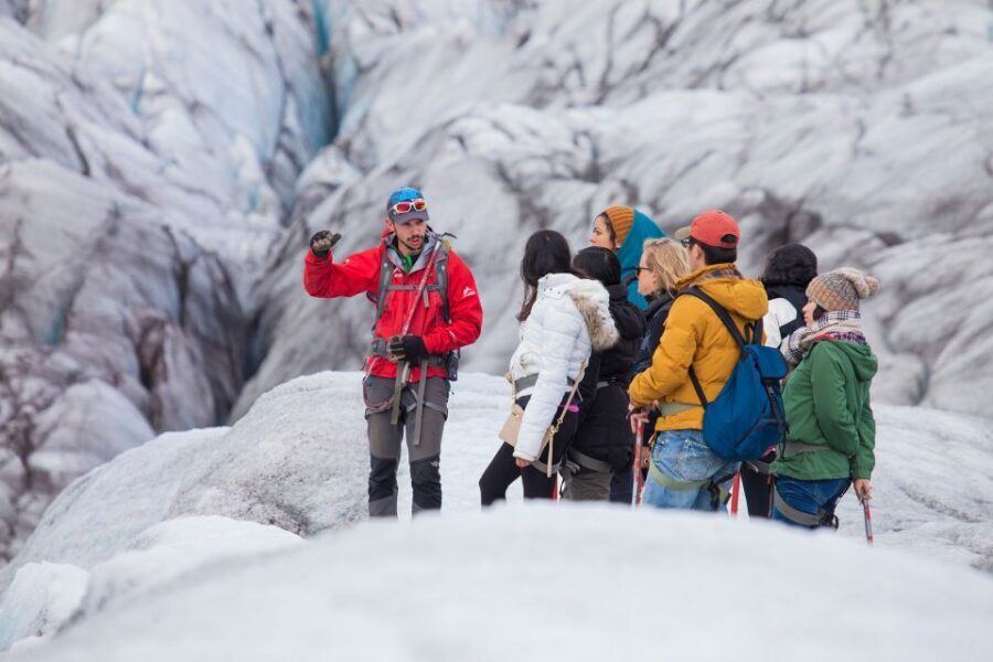 Skaftafell: Blue Ice Experience Easy Glacier Hike - Getting equipped for the ice: crampons, axe, and the safety lesson
