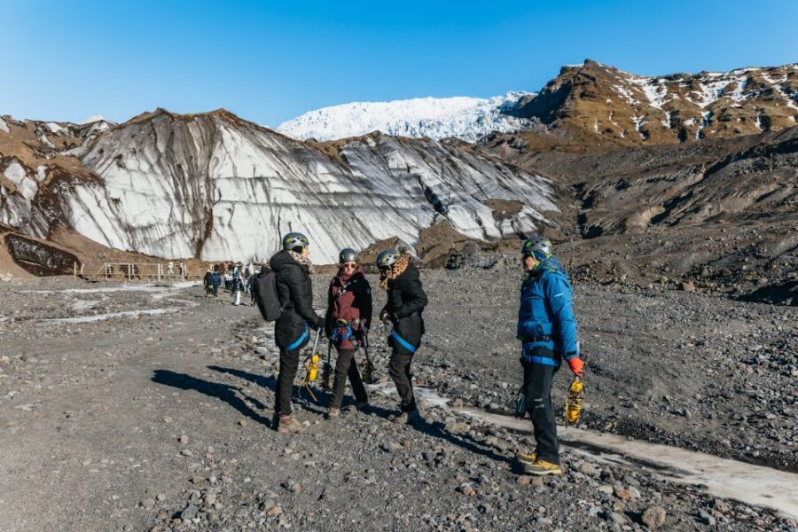 Skaftafell National Park: Falljokull Glacier Easy Hike - On the Glacier: Crevasses, Cracks, Moulins, and the Blue Heart