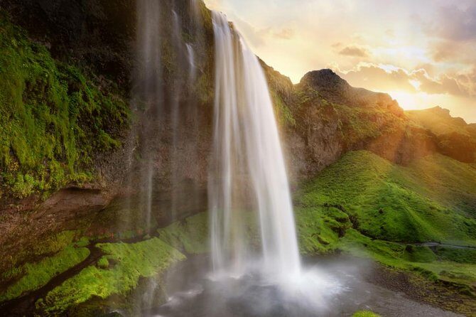 South Coast Waterfall, Black Beach, Glacier Adventure Small Group - Gljúfrabúi: the waterfall most people miss (and your guide finds)