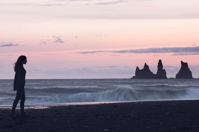 South Iceland, Glacier and Black Sand Beach Small Group Tour - Reynisfjara Black Sand Beach: Basalt Formations and Wave Danger