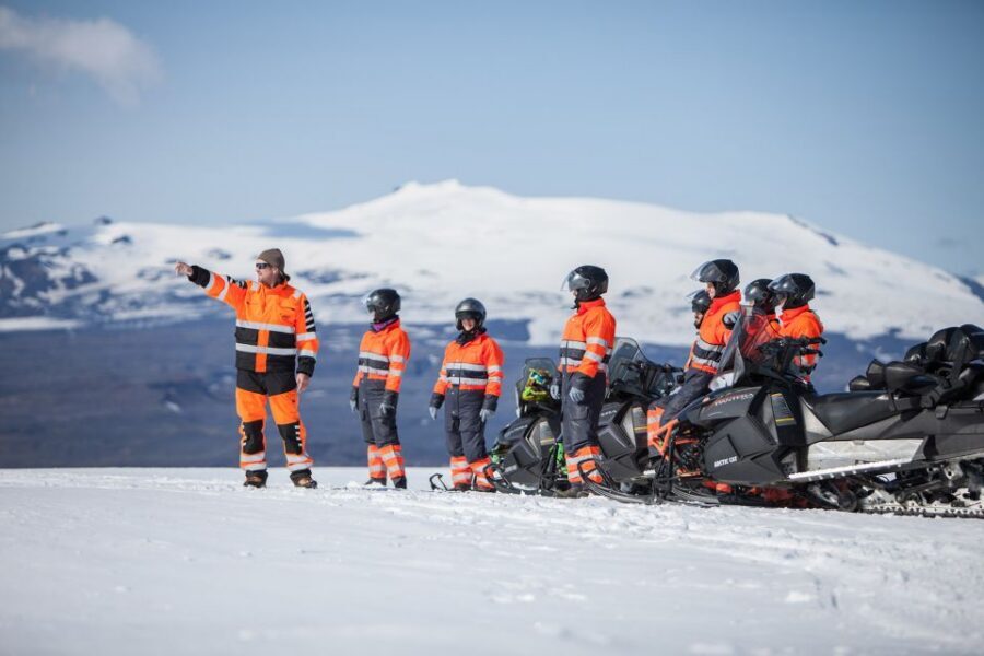 Vik: Mýrdalsjökull Snowmobile Adventure - The stop for views: where you feel Katla and the South Coast at once